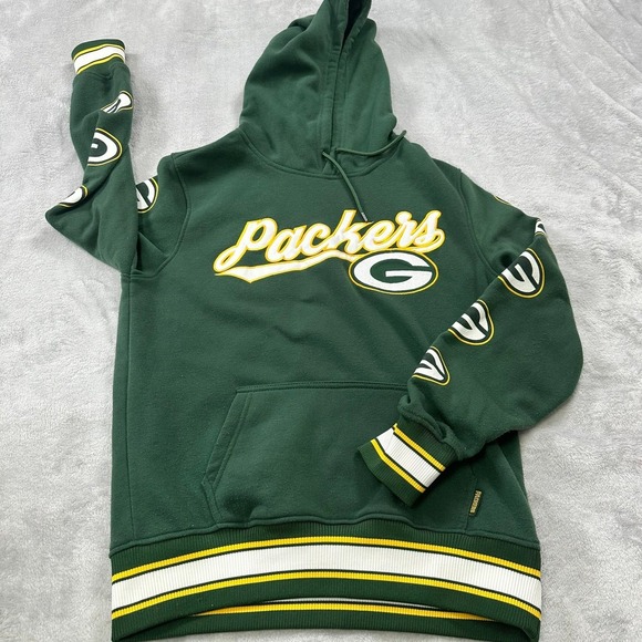 NFL Team Apparel Other - NFL Green Bay Packers Hoodie Mens S Green Embroidered Pullover Fleece Sweatshirt